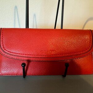 COACH Red Leather Wallet. EUC